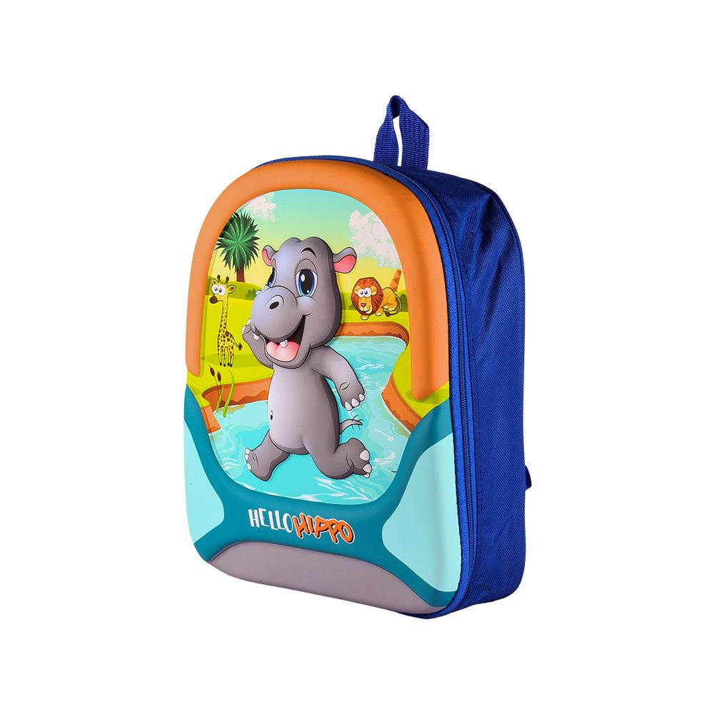 3D Cartoon Children School Bag Kindergarten - ( Hippo )