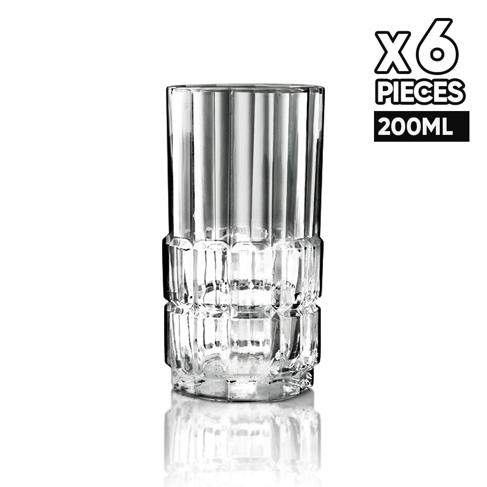 6-Piece Glass Set for Cold Drinks