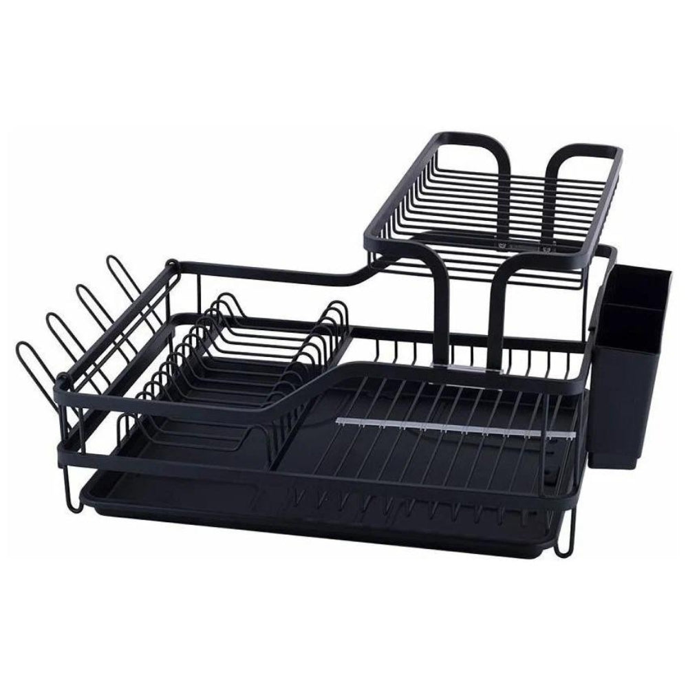 Aluminum Dish Drying Rack And Removable Drain Board