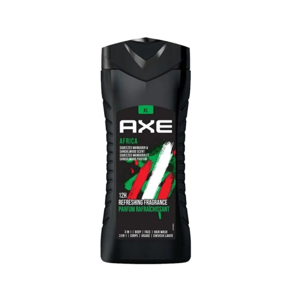 Axe 12H Refreshing Fragrance 3 in 1 Body, Face & Hair Wash, Africa 400mL