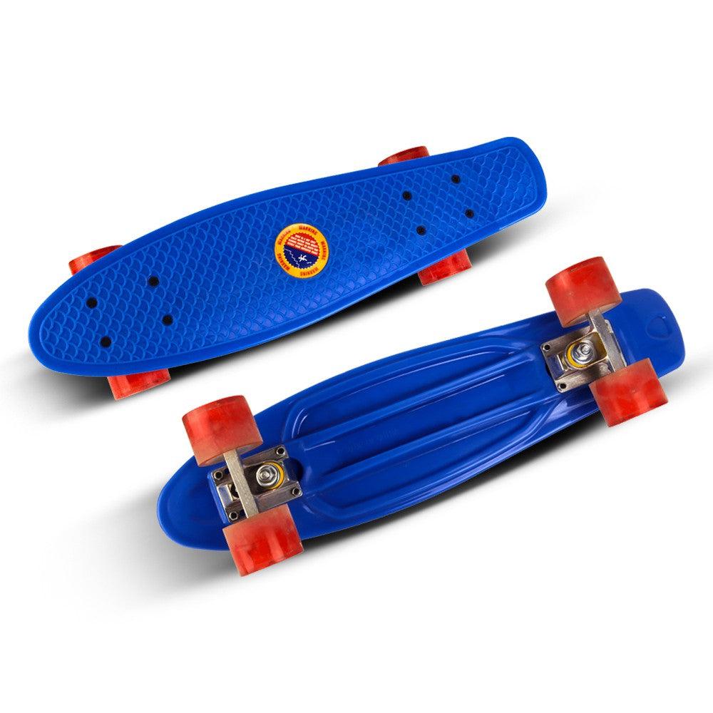 Blue Skateboard (PU Flashing Wheel) 55X14 cm