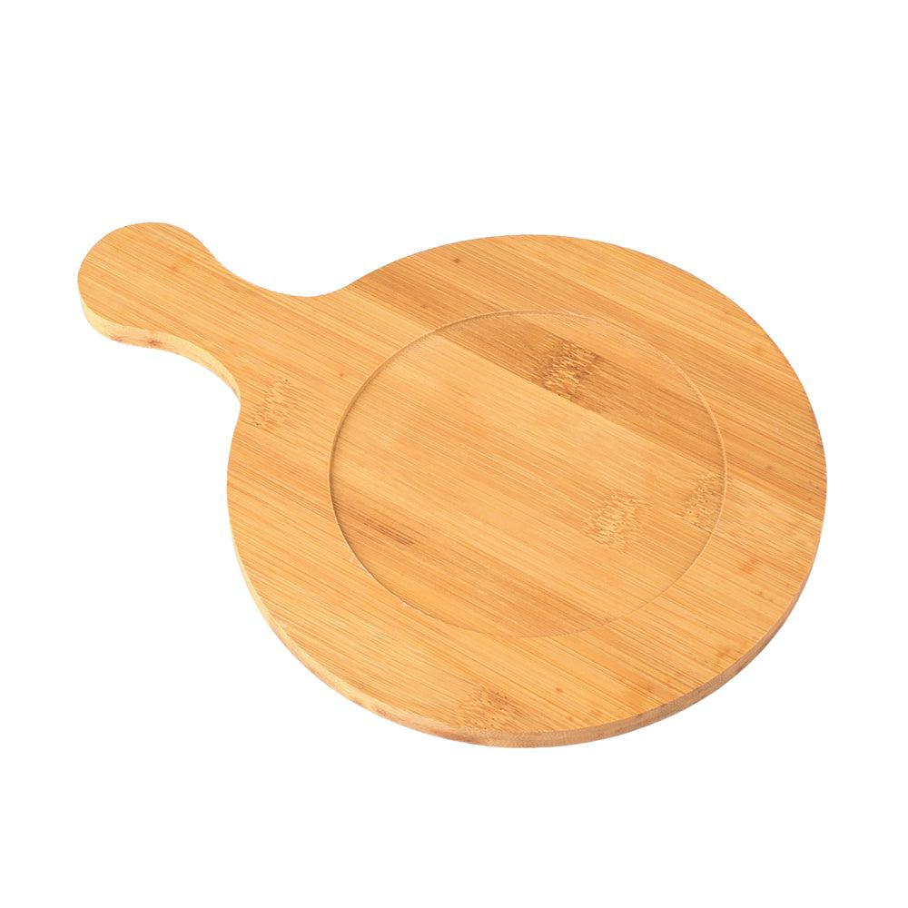 Butter Plate With Bamboo Base