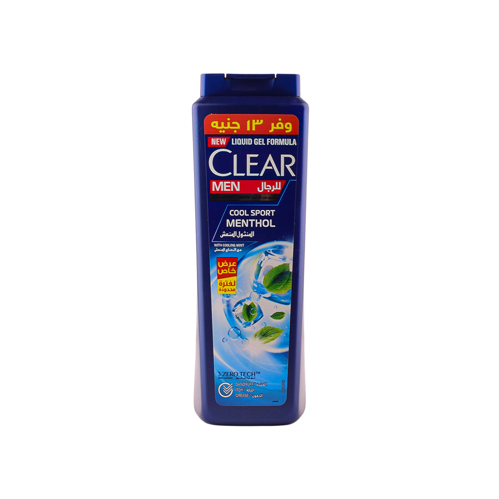 Clear Shampoo For Men Cool Sport Mentol With Cooling Mint