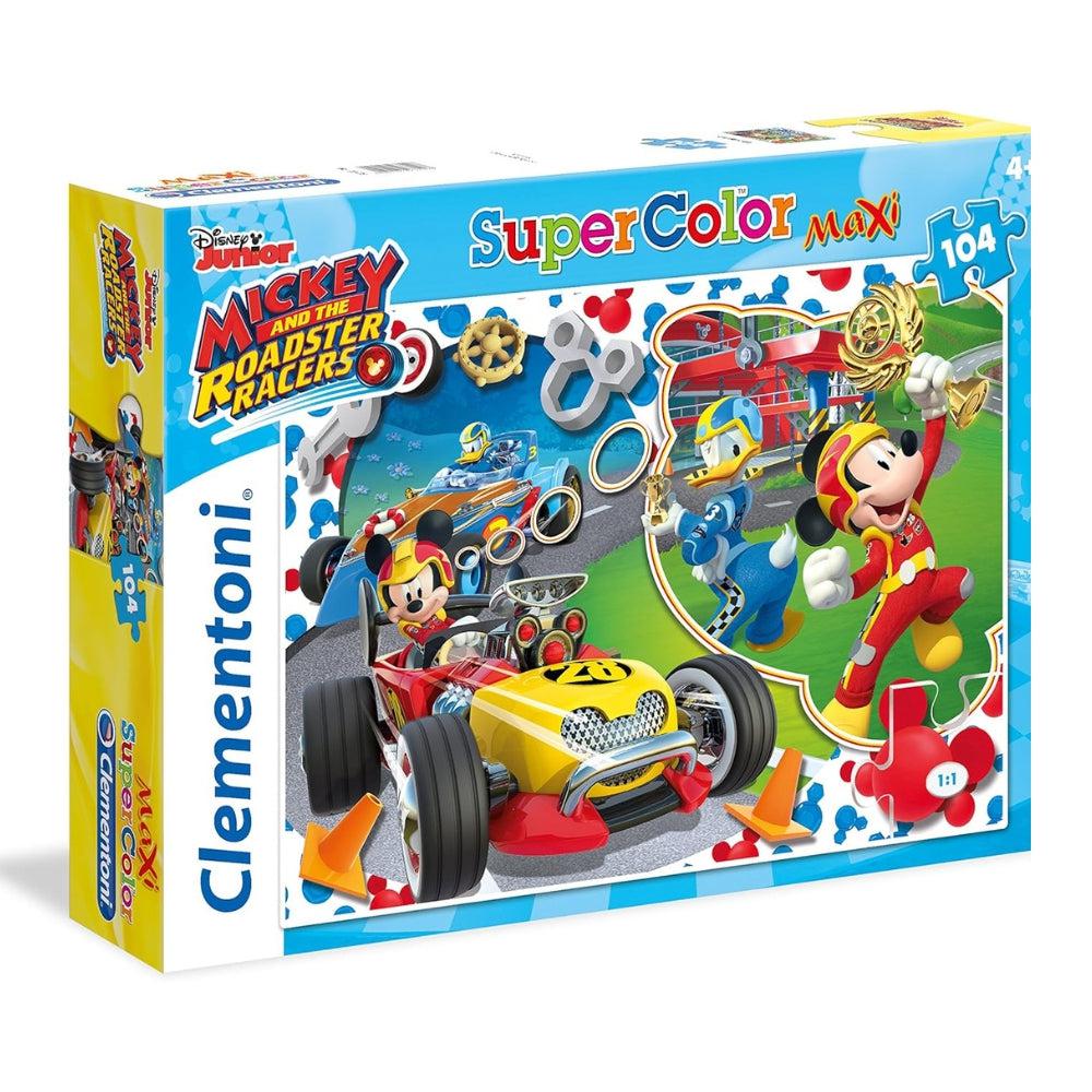 Clementoni 23709 Inch Mickey And Roadster Racers-Maxi Puzzle, 104 Pcs