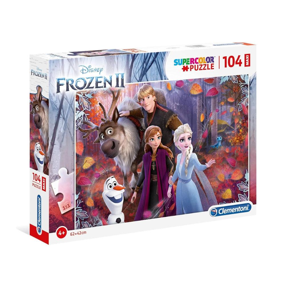 Clementoni 23738 Supercolor Puzzle - Disney Frozen 2 - 104 Maxi Pcs - Made In Italy - Jigsaw Puzzle Children Age 4+