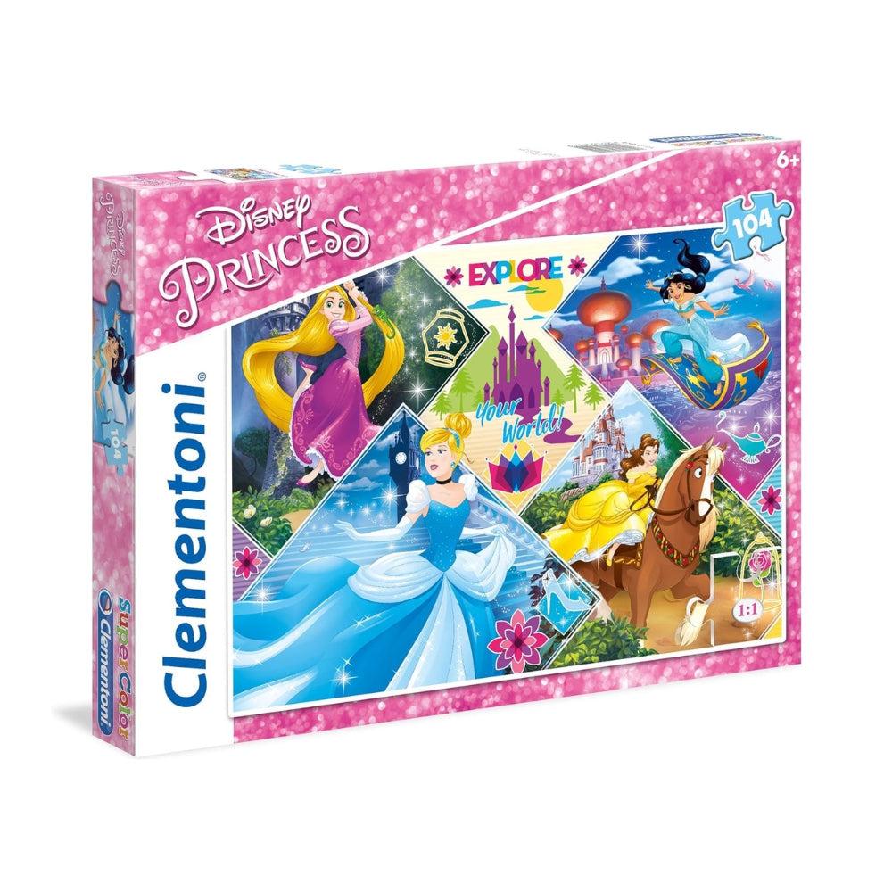 Clementoni 27091 Disney Princess Clementoni-27091-Supercolor Puzzle-Princess-104 Pcs , Multi-Colour