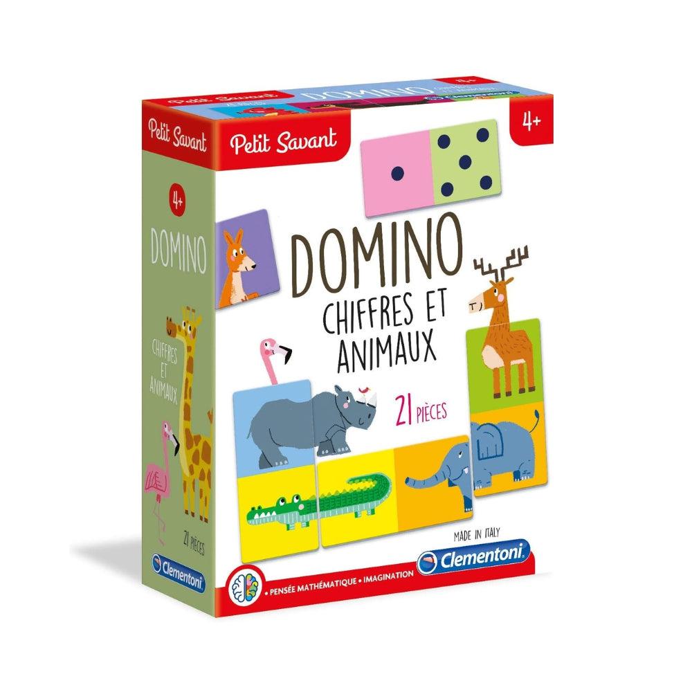 Clementoni Petit Savant-Domino Numbers And Animals, 52360, Multicoloured