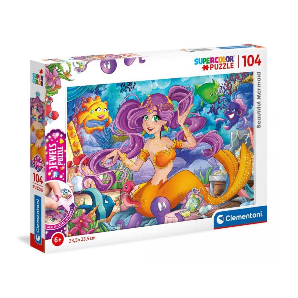 Clementoni Super Color Series 104 Brilliant - Beautiful Mermaid Puzzle