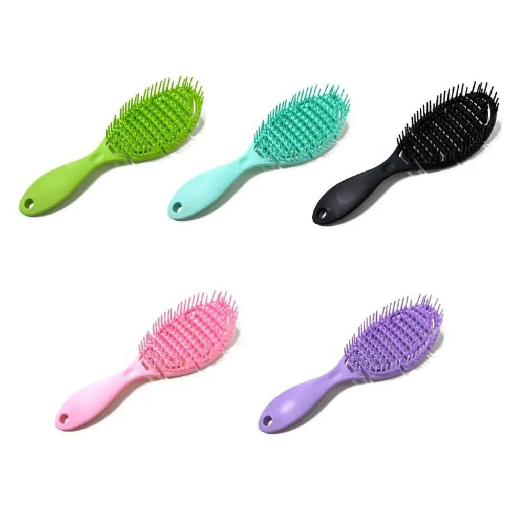Customized Logo ABS Detangling Hair Brush Scalp Massage Straight Hair Comb Vent Hair Extension Brush