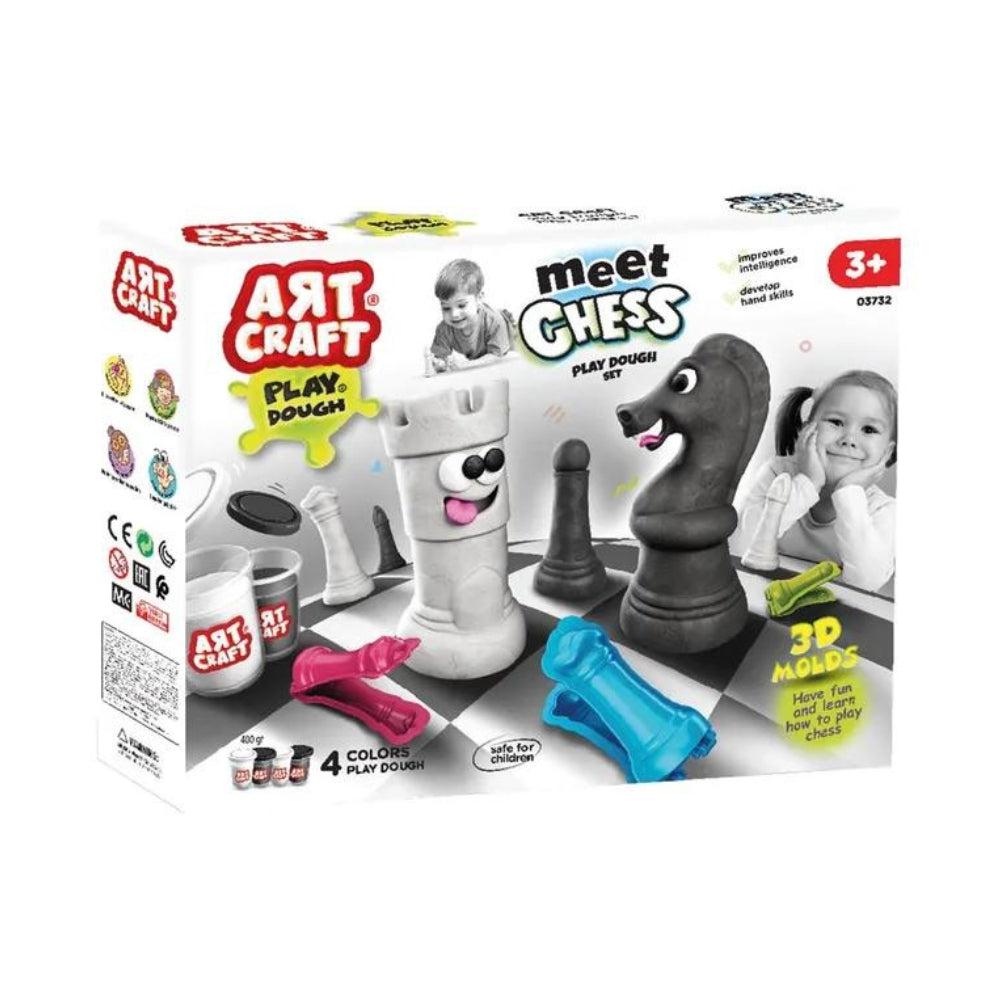 Dede Toys - Artcraft Meet Chess Play Dough Set - 11 Pcs