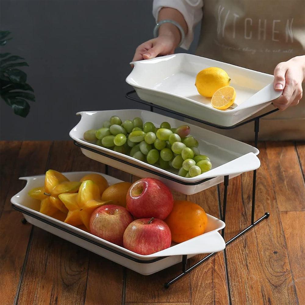 Detachable Serving Tray Stand For Dessert Appetizer Cake Snack Fruit Trays