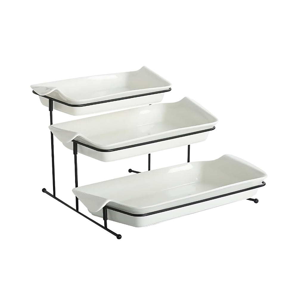 Detachable Serving Tray Stand For Dessert Appetizer Cake Snack Fruit Trays