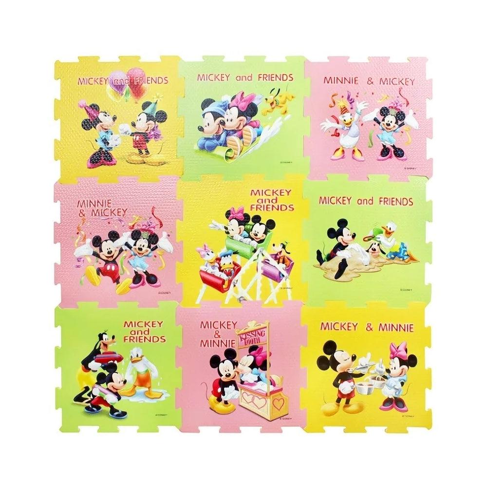 Disney 9 Pcs/Pack Mickey Minnie 30x30cm Per Piece Baby Child Play Floor Mat Game Carpet Crawling Mat
