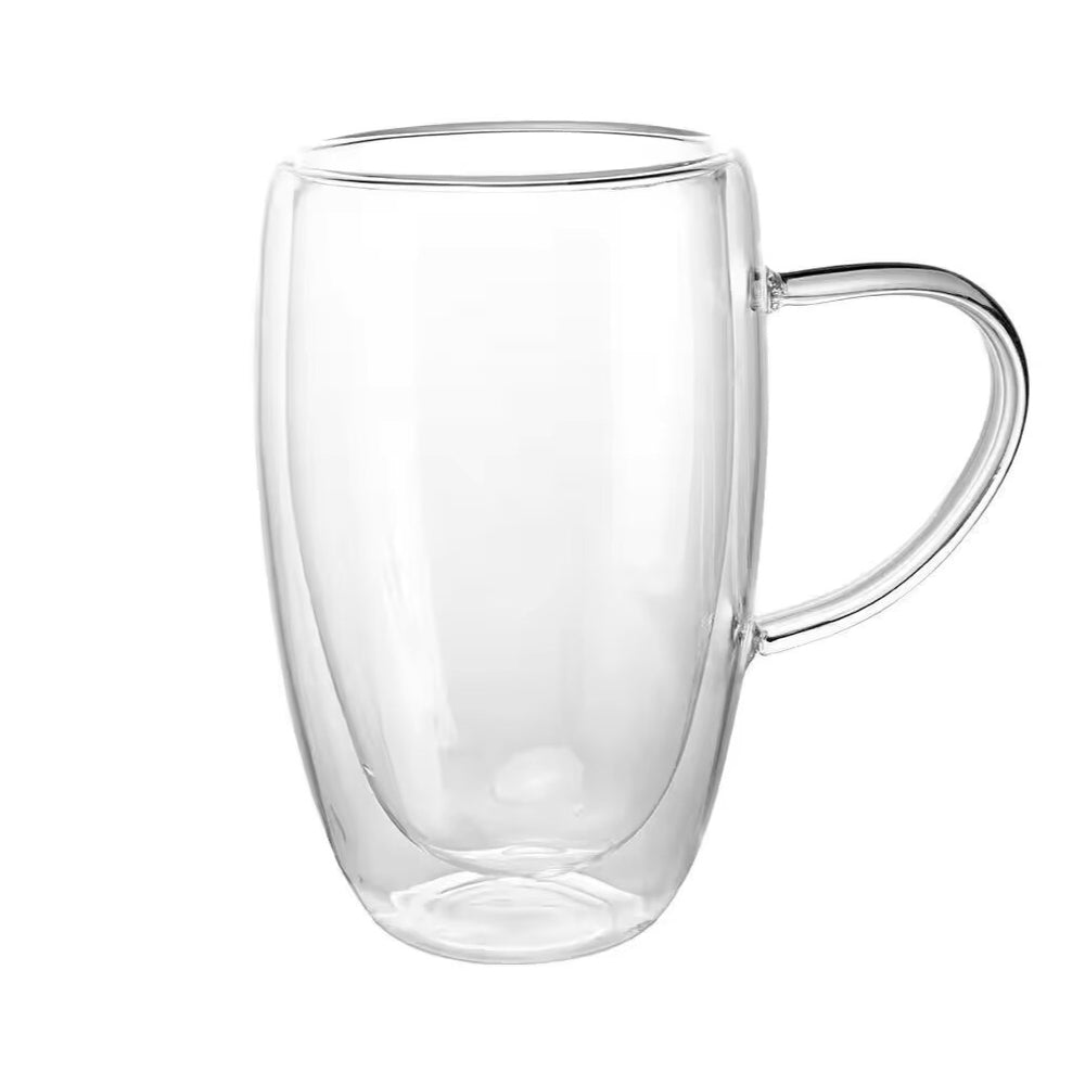 Double Wall Glasses Coffee Mug with Handle