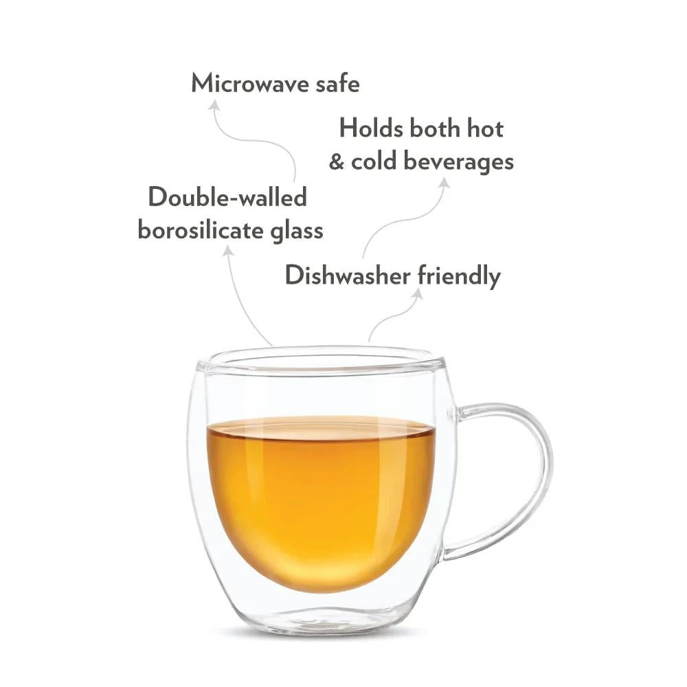 Double Wall Insulated Glass Espresso Mug