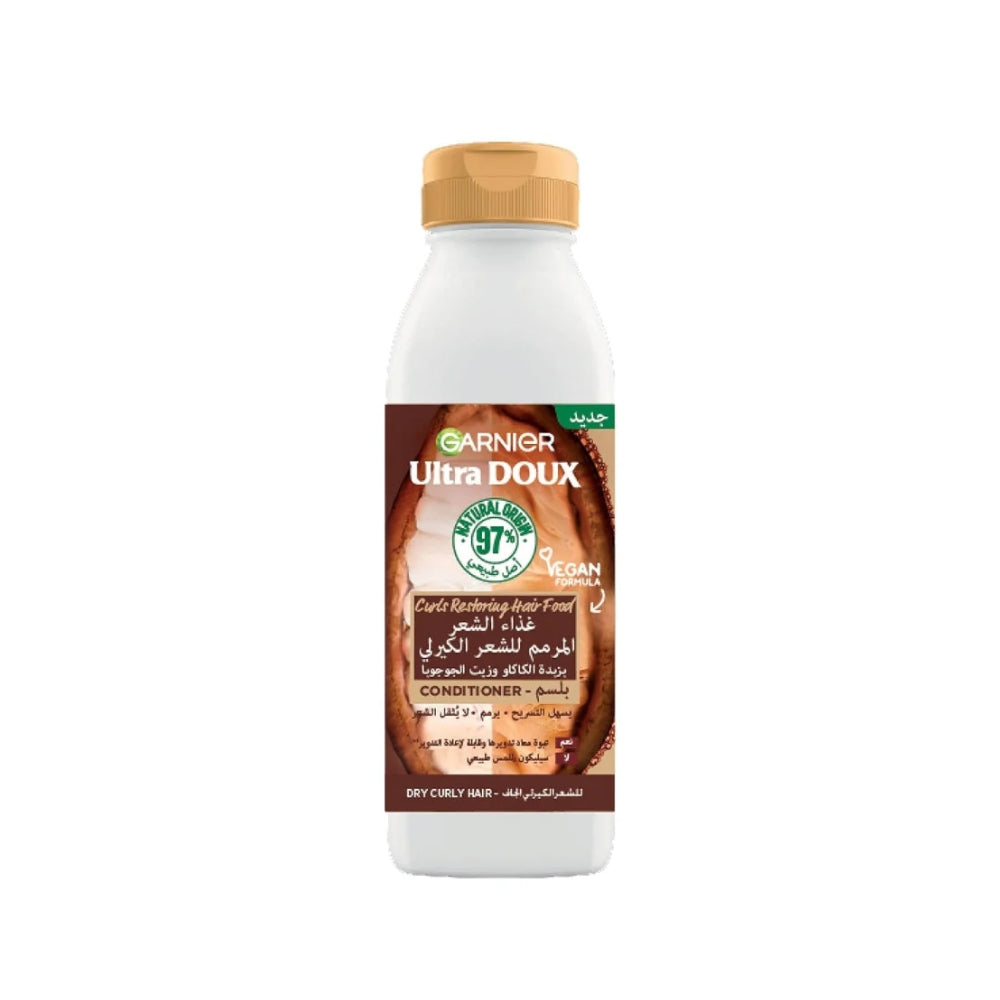 Garnier Ultra Doux Cocoa Butter Hair Food Conditioner For Dry Curly Hair 350ml