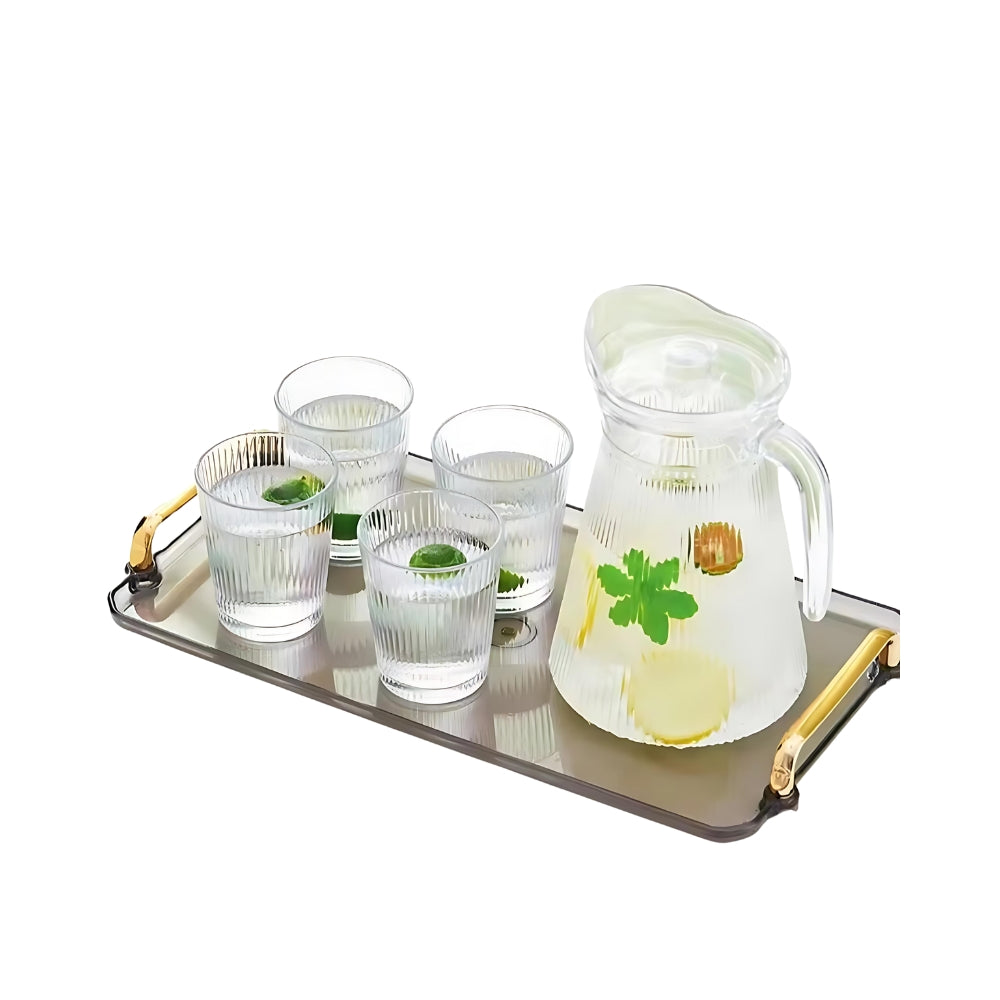 Glass Jug Set with 6 Glasses