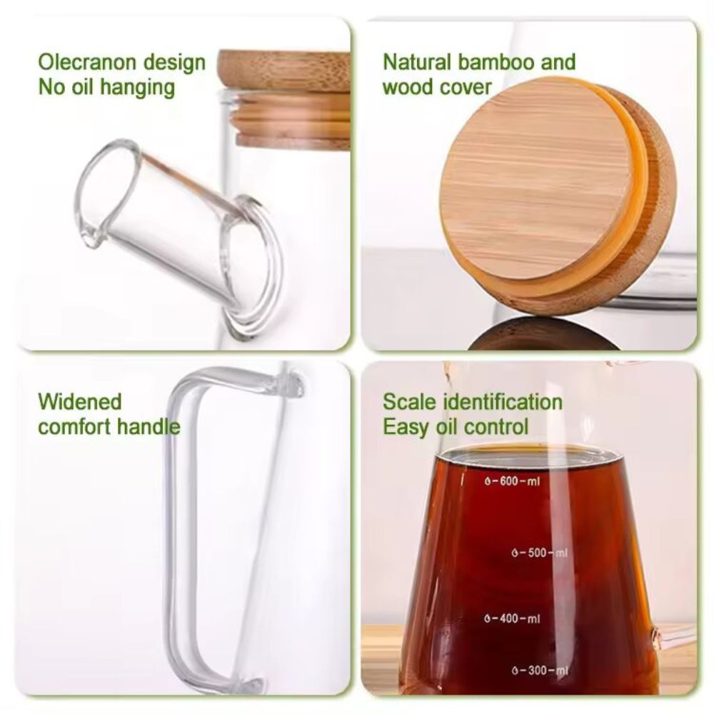 Glass Oil Pot Dispenser Bottle