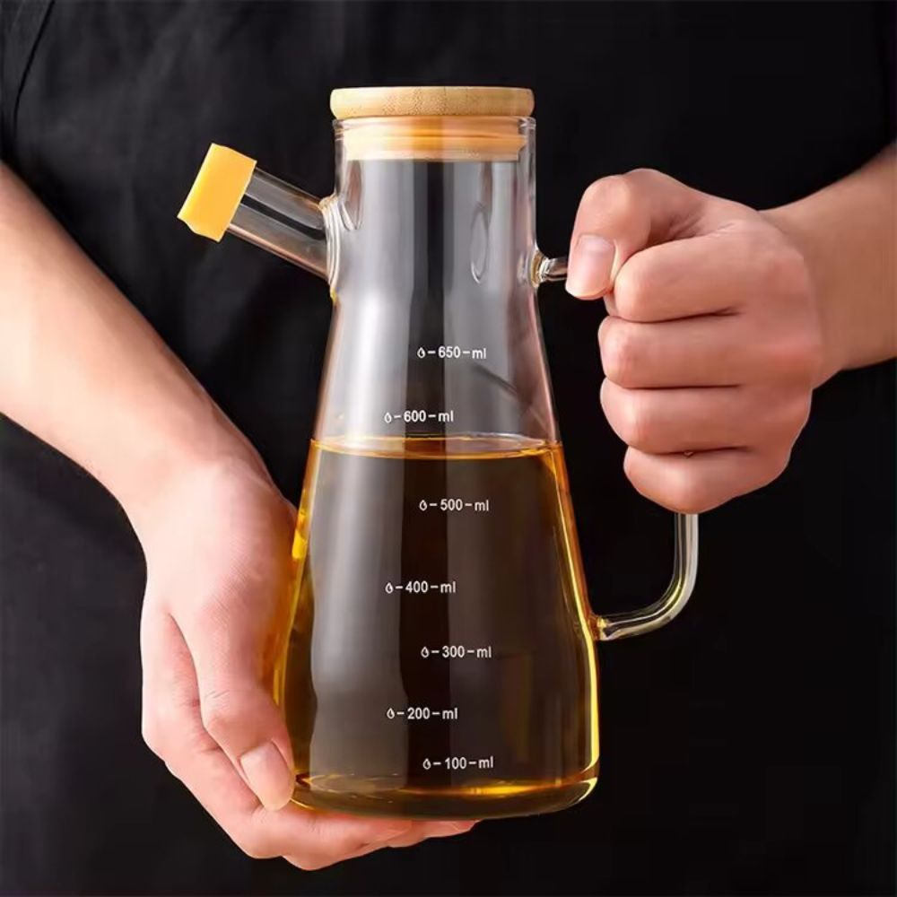 Glass Oil Pot Dispenser Bottle