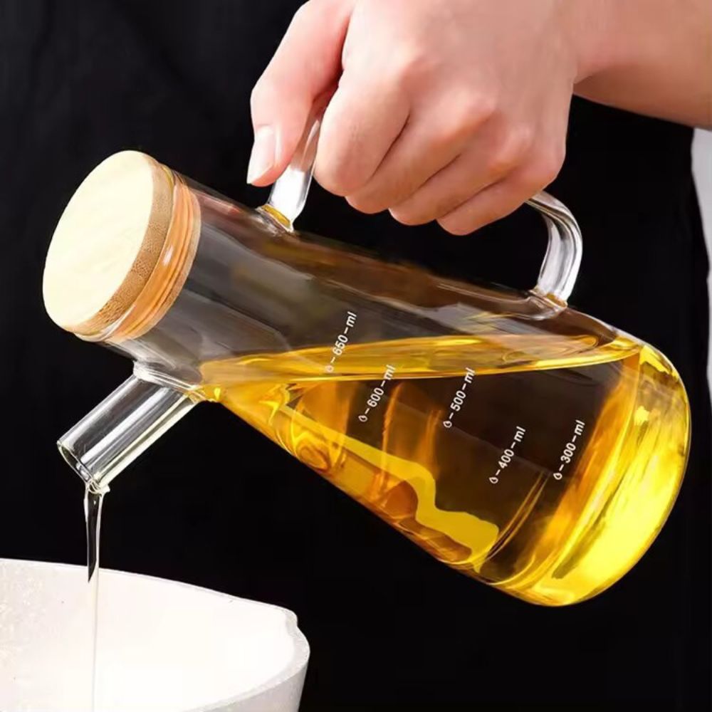 Glass Oil Pot Dispenser Bottle