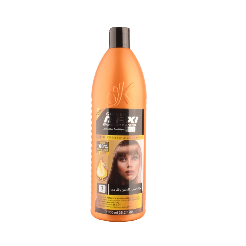 Golden Maxi Hair Conditioner (3) With Keratin And Collagen 1 L