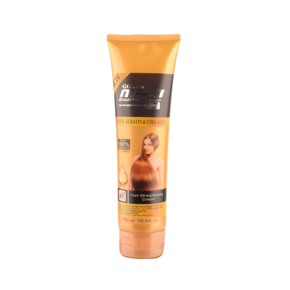Golden Maxi Hair Straightening Cream (1) With Keratin And Collagen 500 ml
