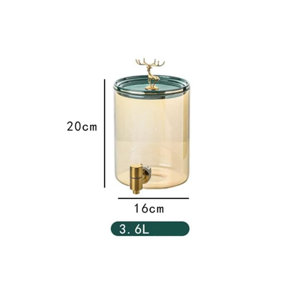 High Borosilicate Glass Electroplating With Faucet 3.6L