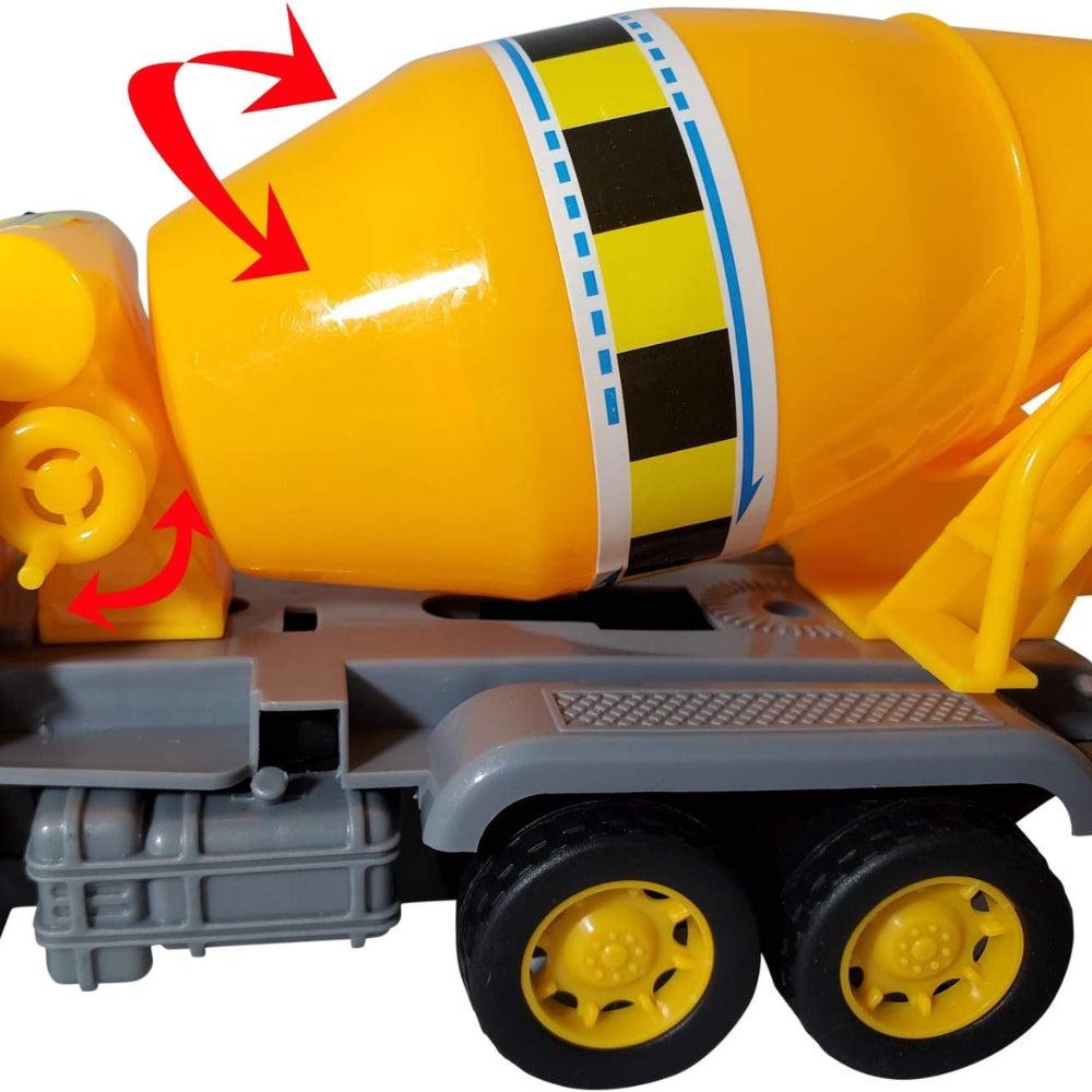 Holiday Construction Toys Series - Dump Truck, Concrete Mixer Toy Truck, Crane And Lift Crane Toy Trucks - Friction Powered Car Toys