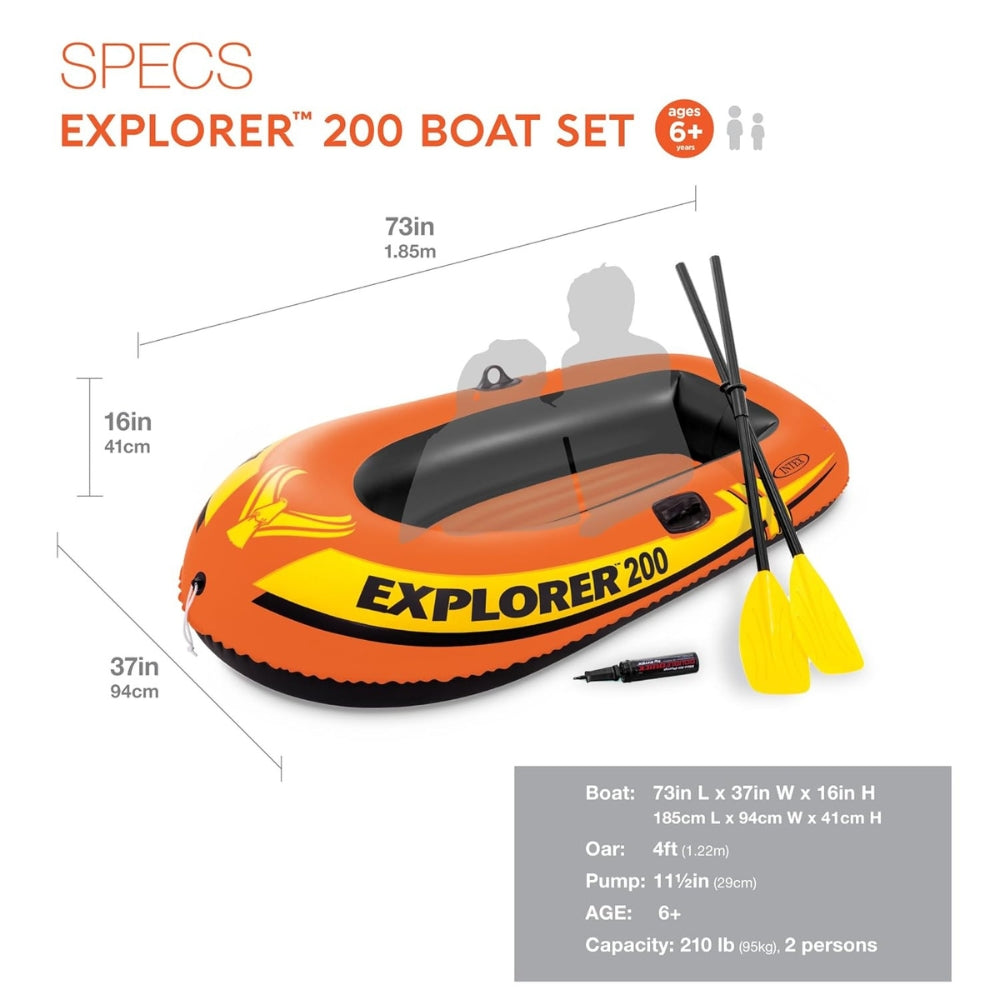 Intex #58331NP Explorer 200 Boat 1.8X1.8X1M