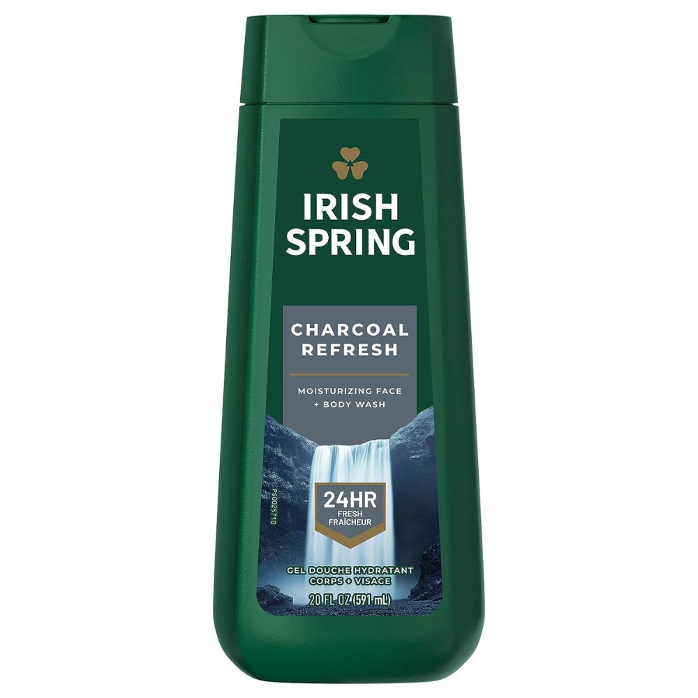 Irish Spring Charcoal Refresh Face And Body Wash For Men