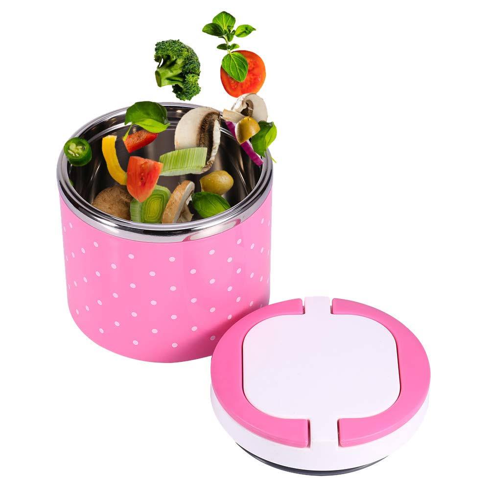 Leakproof Round Insulated Lunch Box 600ml