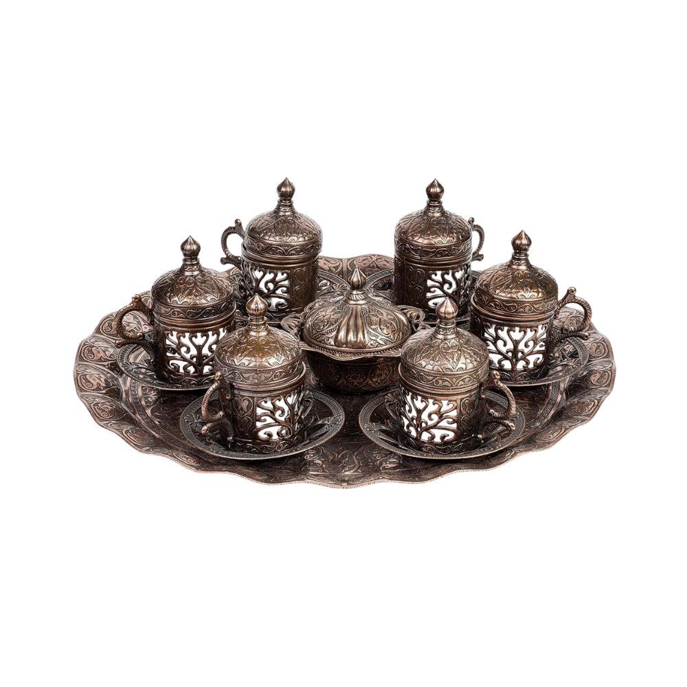 Luxurious Ottoman Turkish Set Of Coffee Cups,8 Pcs