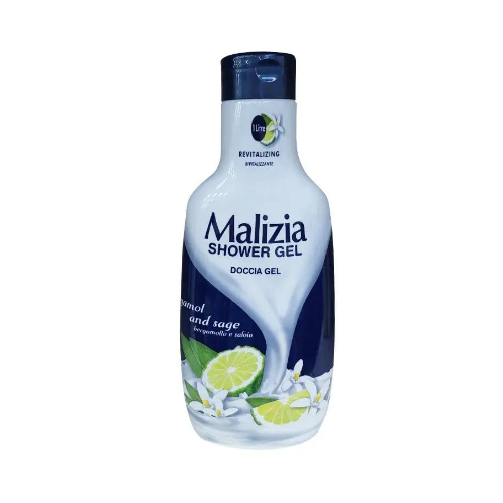 Malizia Shower Gel Bergamot And Sage Bath 1L