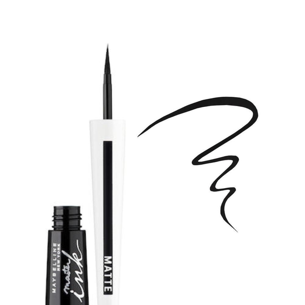 Maybelline Master Ink Matte Long Stay Brush Eye Liner 10 Charcoal -12 Black