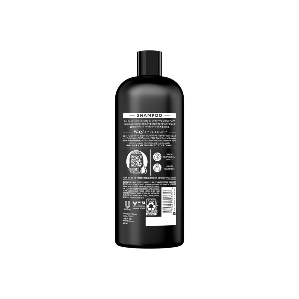 Moisture Rich Shampoo for Dry Hair with Vitamin E and Biotin - TRESemmé Professional Quality 828ml