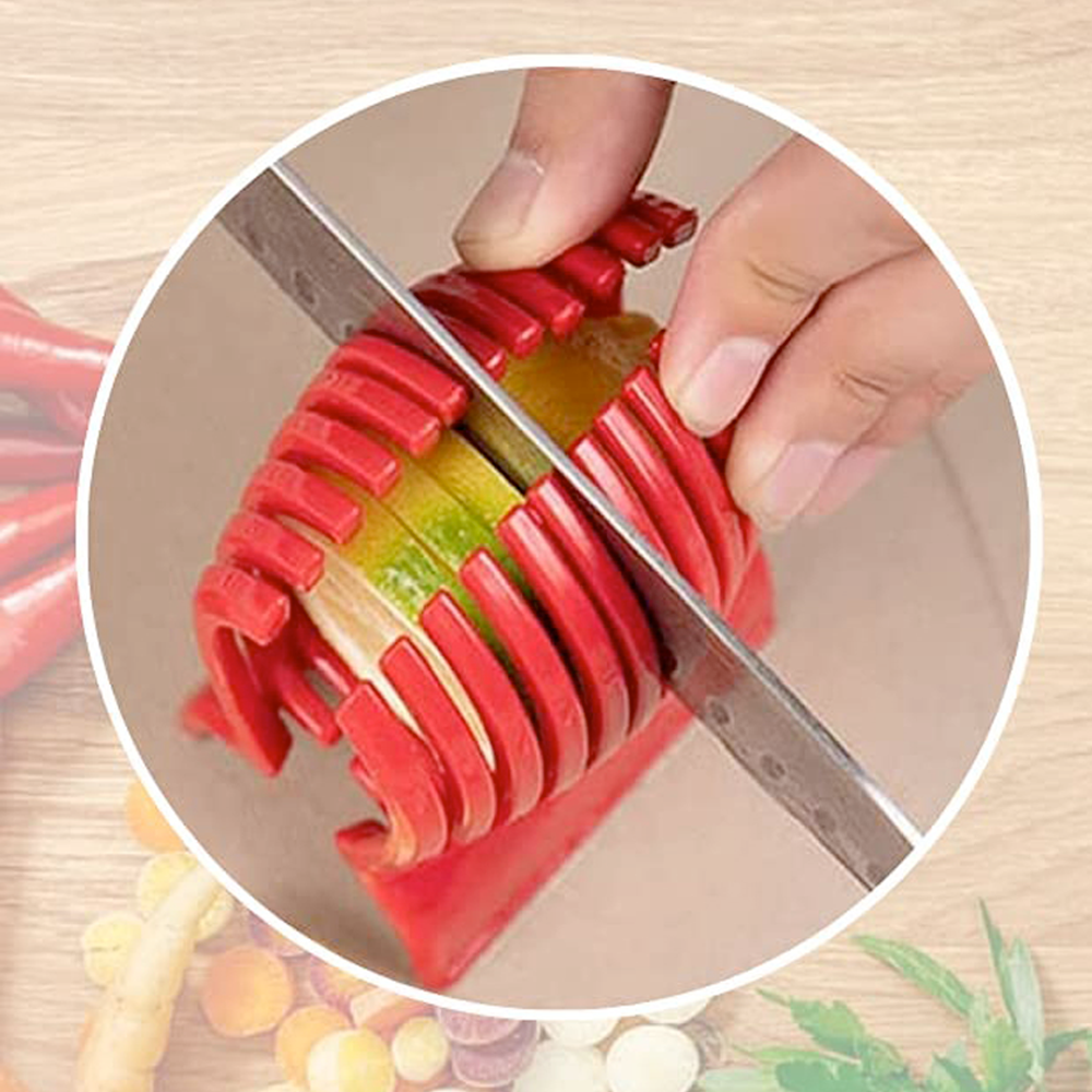 Multi Use Tomato Slicer Holder Potatoes Round Fruits Vegetables Tools