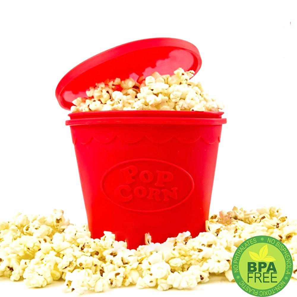 Multipurpose Foldable Silicone Popcorn Maker Plastic Popcorn Cup Drink Holder