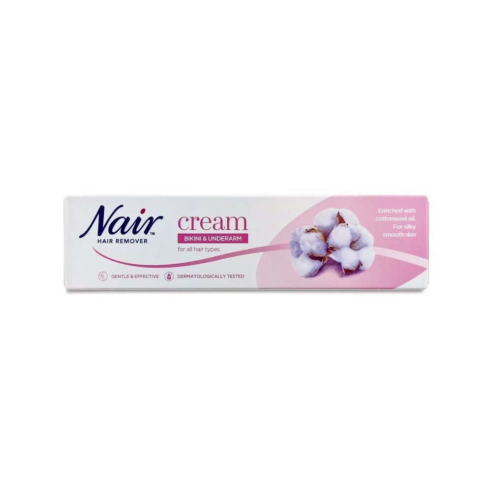 Nair Hair Remover Cream Bikini & Underarm With Cottonseed Oil For Silky