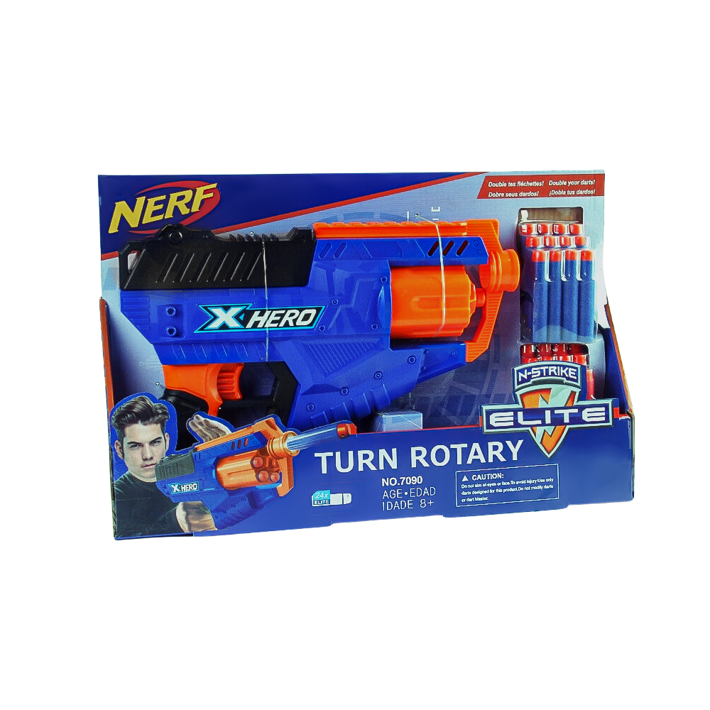 Nerf N-Strike Elite ,Turn Rotary No.7090 ,AGE.EDAD I DADE 8+ ,24x Elite