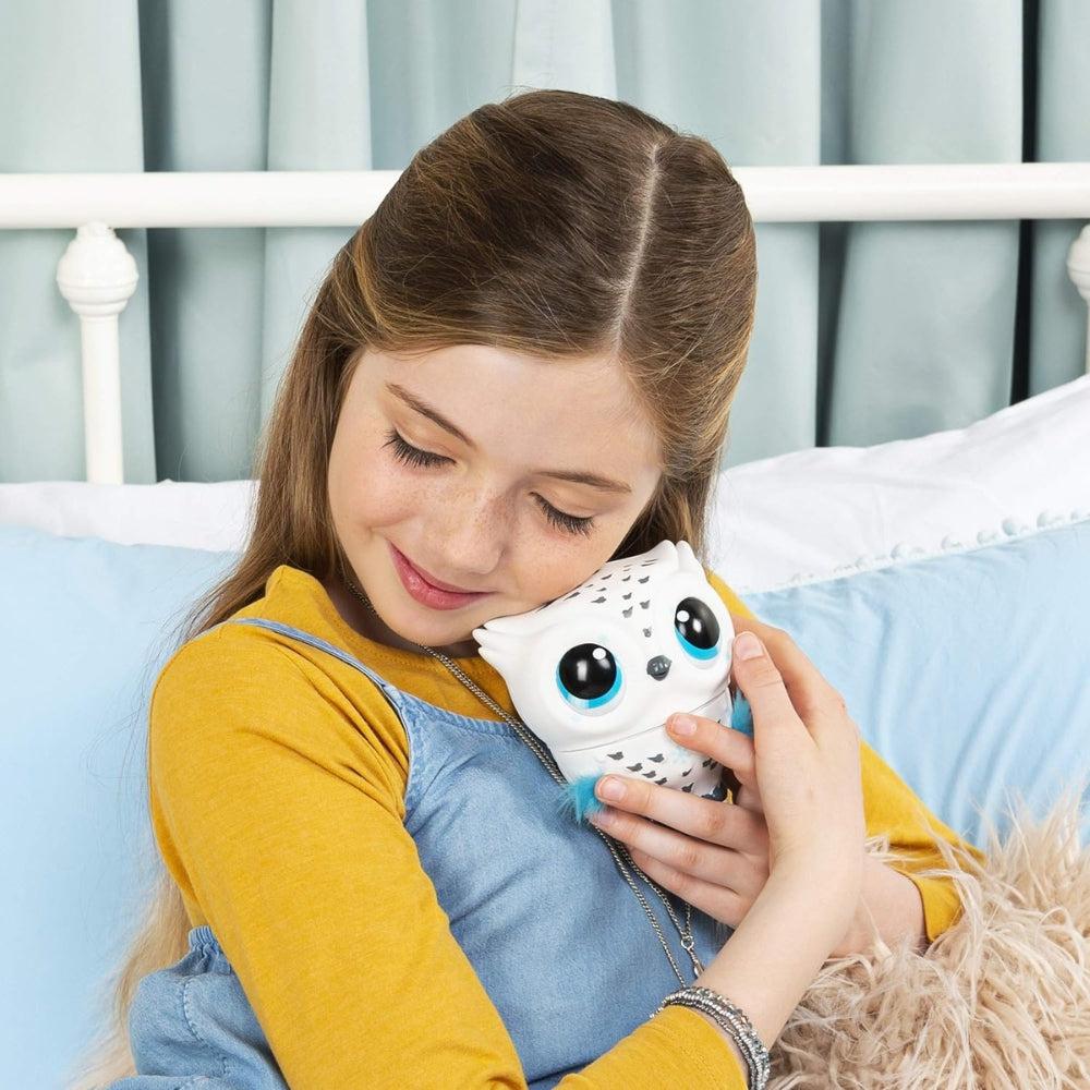 Owleez Flying Baby Owl Interactive Toy With Lights And Sounds (White), For Kids Aged 6 And Up