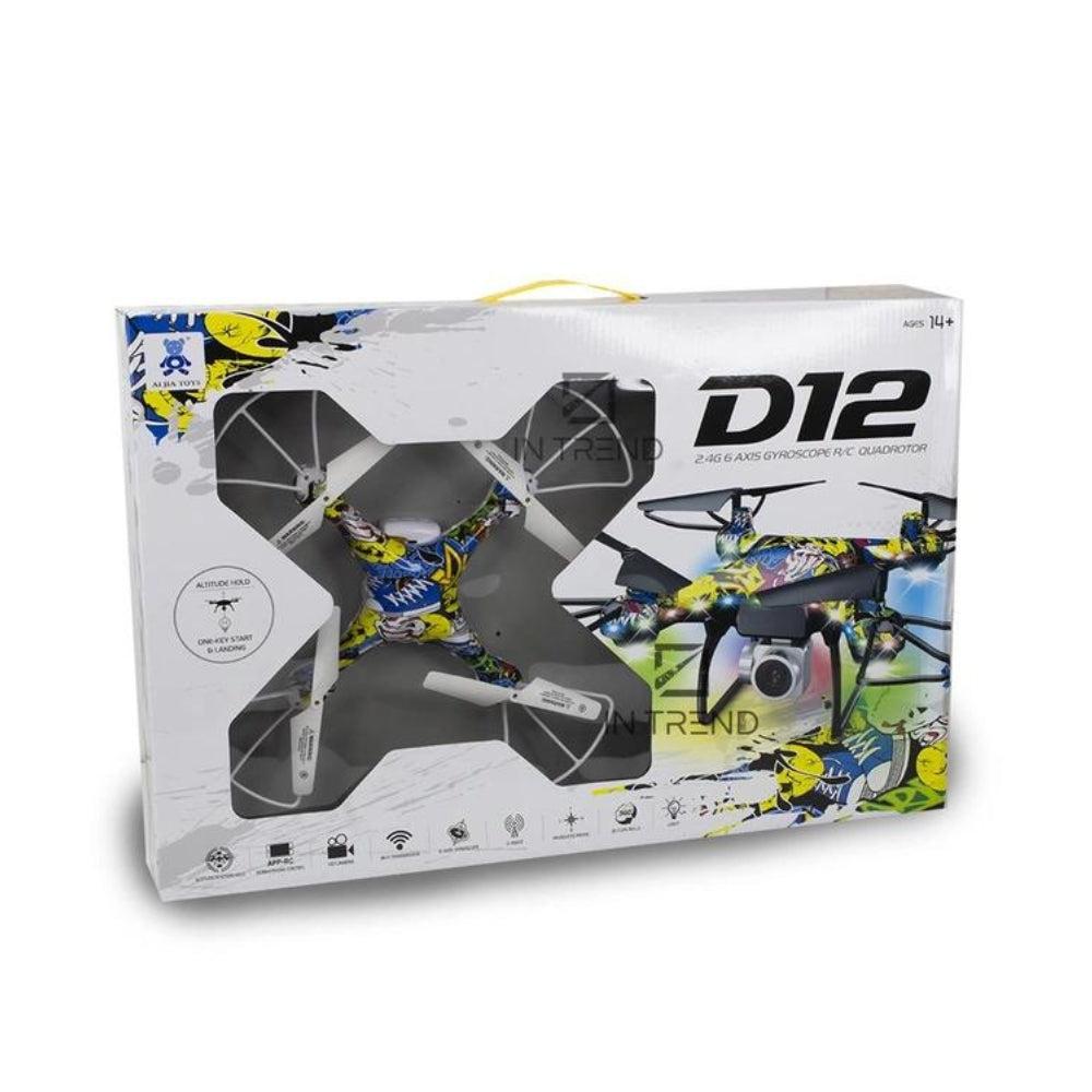 RC Quadcopter Drone D12 Colorful RV Remote Control Flying Drone