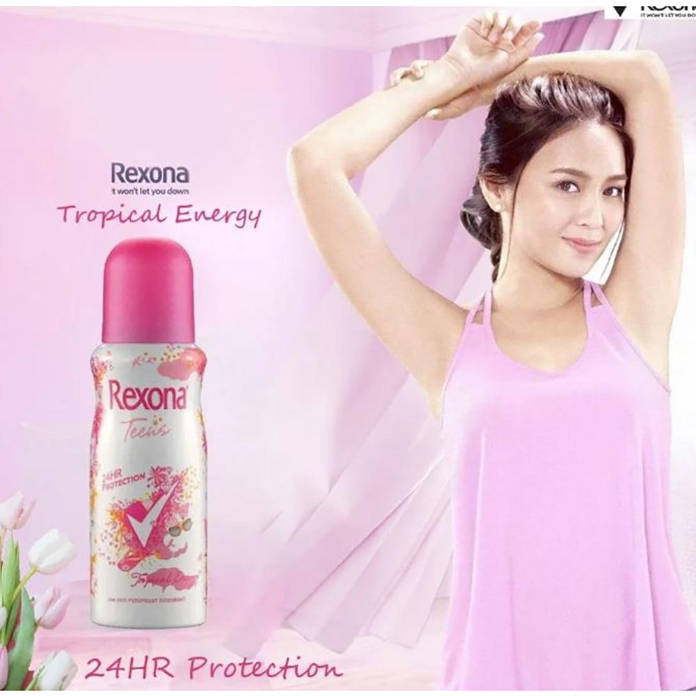 Rexona Teens Women Deodorant Spray - Teens - Tropical Energy - Anti Persperant