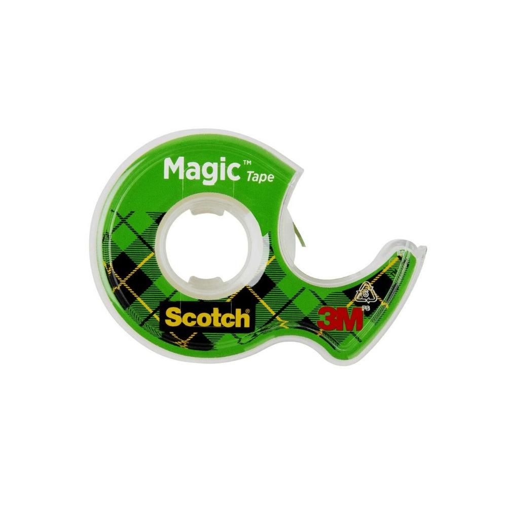 Scotch Magic Tape Dispensers, Clear, 3/4 in. x 300 in., 3 Dispensers