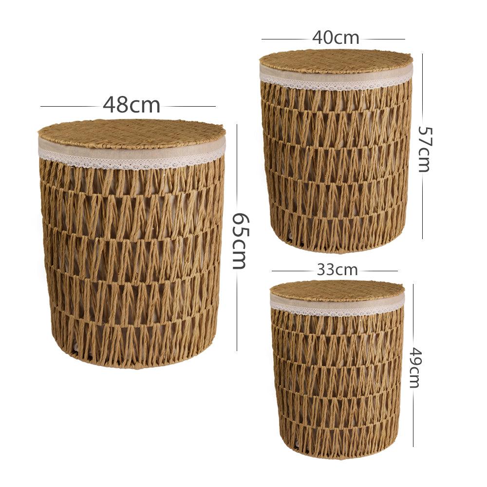 Set Of 3 Handmade Modern Storage Basket