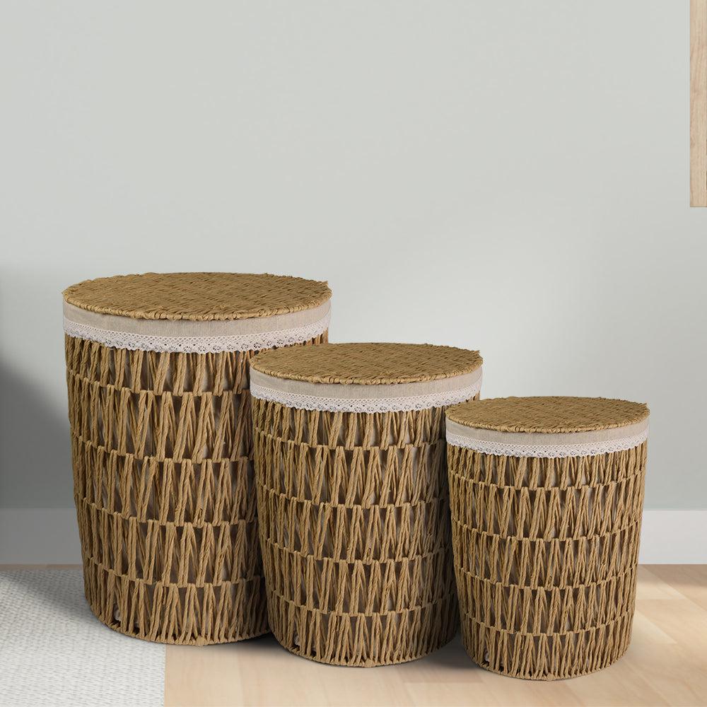 Set Of 3 Handmade Modern Storage Basket