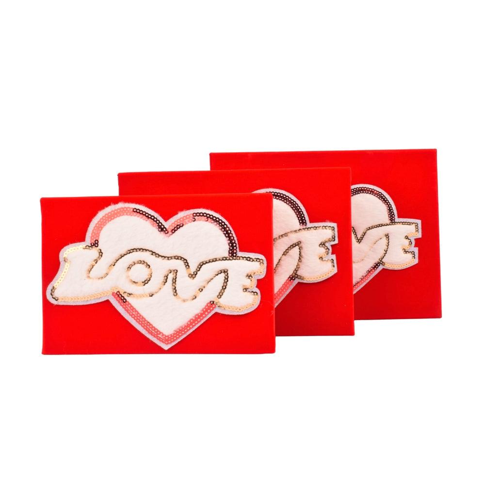Set of 3 Gifts Boxes, With Love Heart