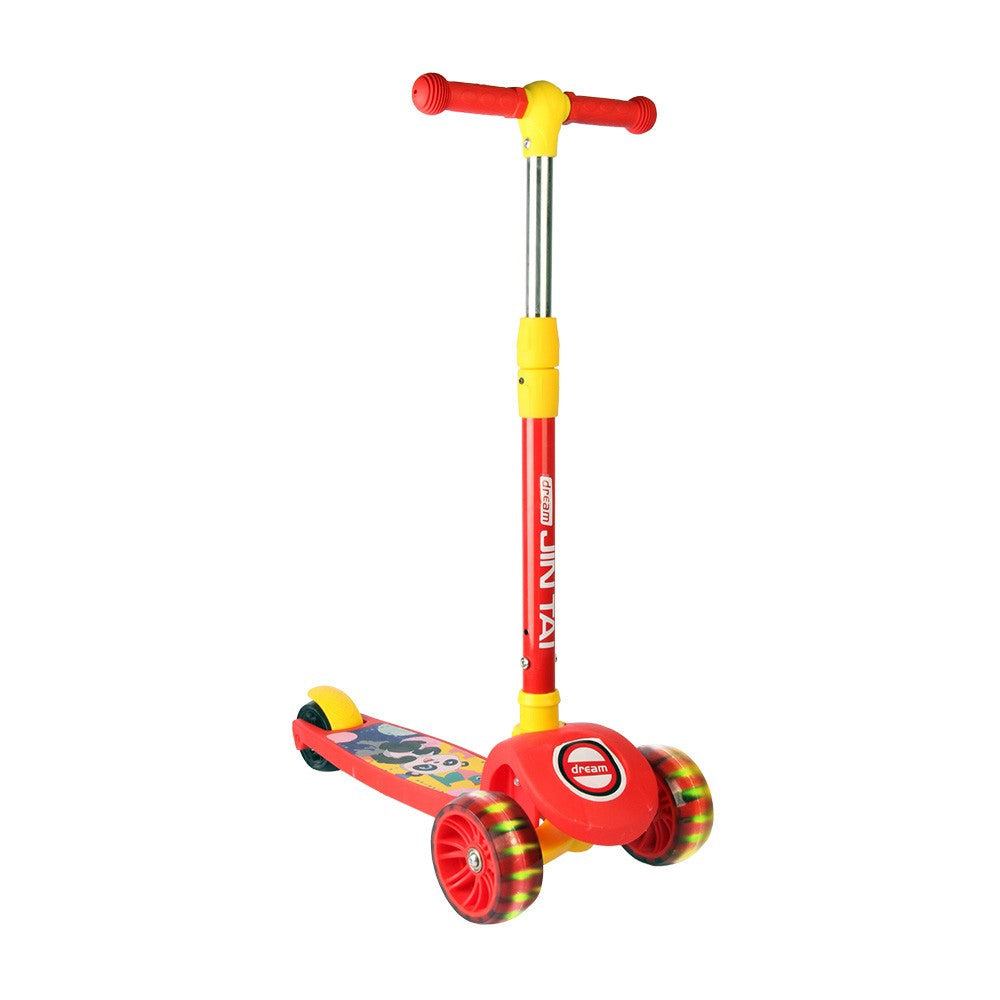 Smart Kick Scooter, 3 Adjustable Height, Front Wheel Light & PVC Wheels For Kids