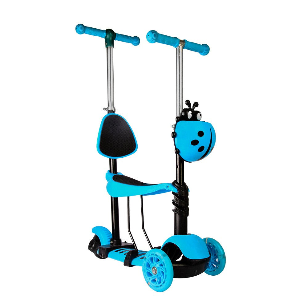 Smart Kick Scooter, 3 Adjustable Height, Front Wheel Light & PVC Wheels For Kids