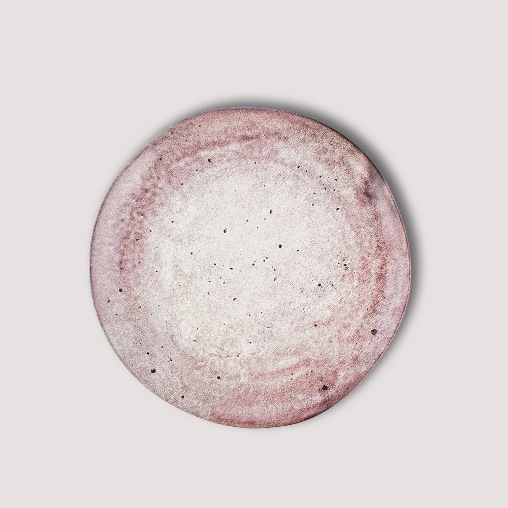 Speckled Rose Ceramic Flat Dish 26CM