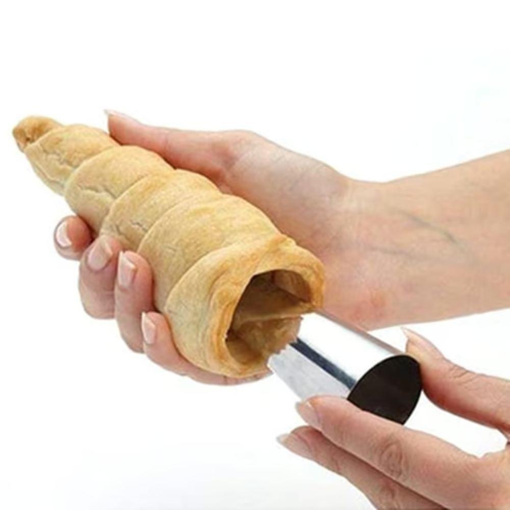 Stainless Steel Cone Shape Spiral Croissant Pointed Tube Bread Mold Baking Tool